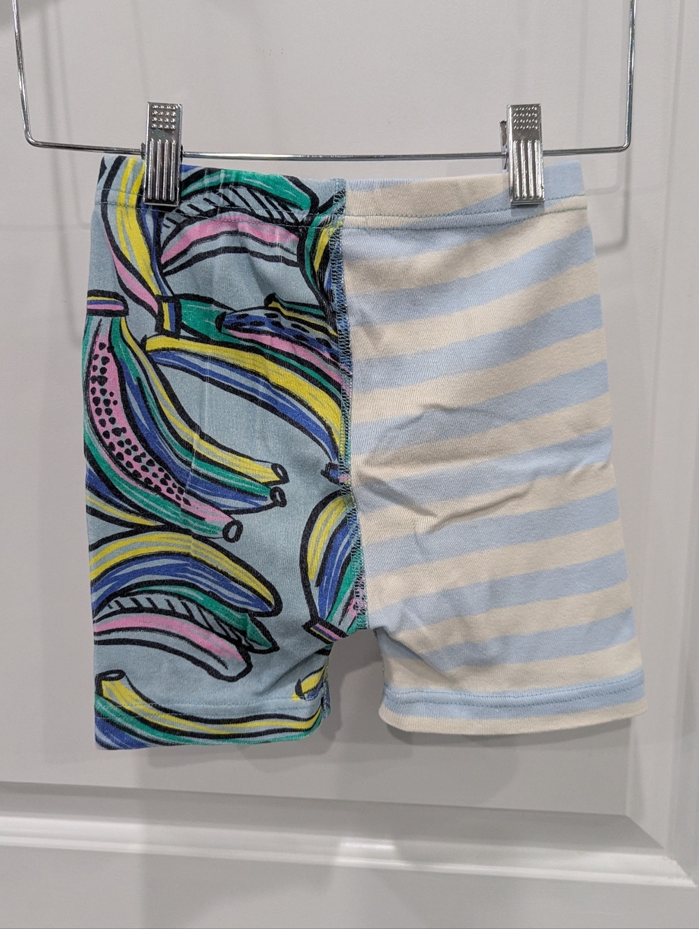 Hanna Andersson Kids Banana Stripes Mix Short  Cotton Pajamas Boys Girls 120 6 7 - Picture 5 of 7